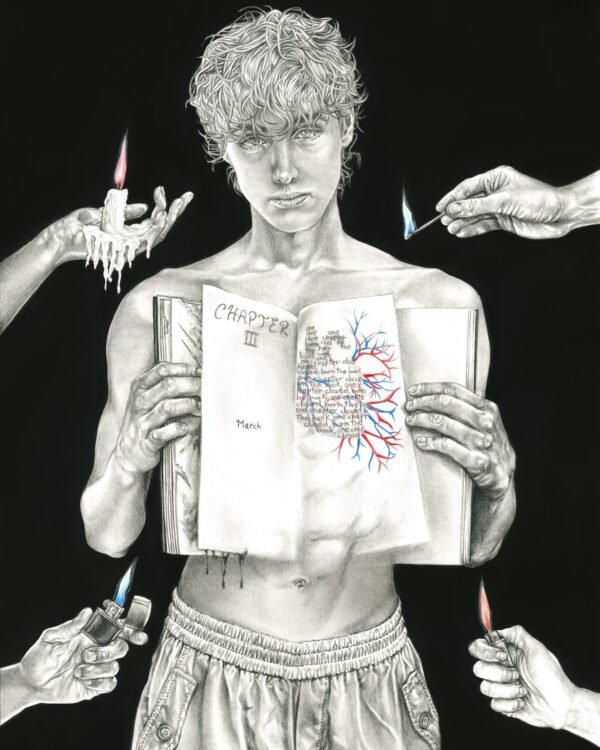 «Brucia il libro» — illustrazione di Elena Chiappini