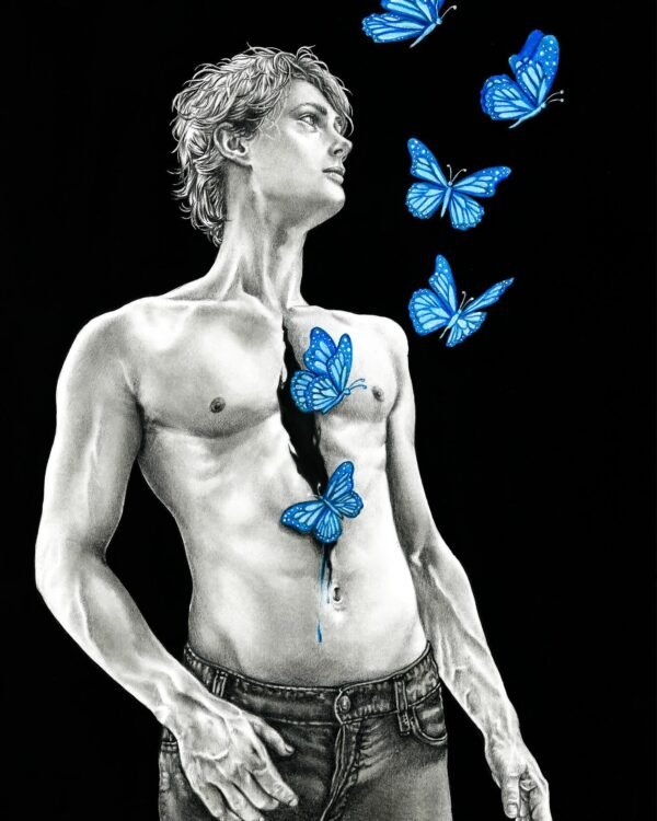 «Butterfly Blu» — illustrazione di Elena Chiappini