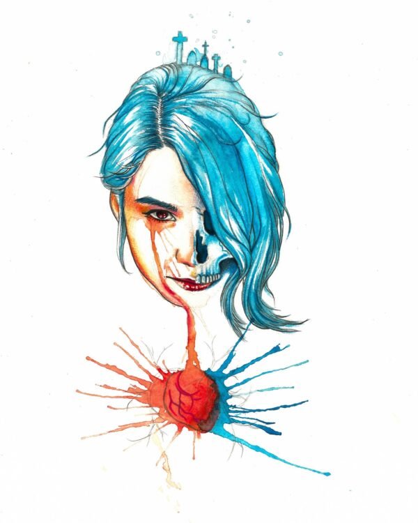 «Autoritratto» — illustrazione di Elena Chiappini