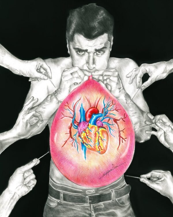 «Il cuore esposto» — illustrazione di Elena Chiappini