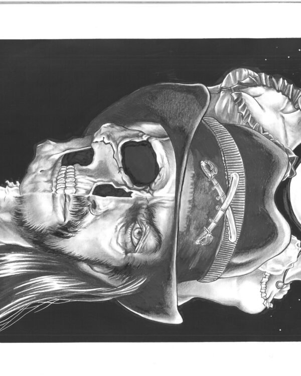 «Teschio pirata» — illustrazione di Elena Chiappini